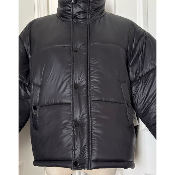 Sadie & Sage Black Puffer Black Jacket Women’s Small NWTs Fits Up To A Large - Picture 3 of 7